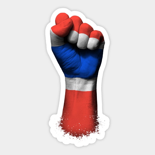 Flag of Thailand on a Raised Clenched Fist Sticker by jeffbartels
